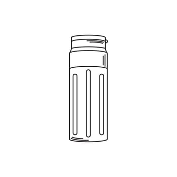 drinks liquid thermos hot or cold line style icon vector