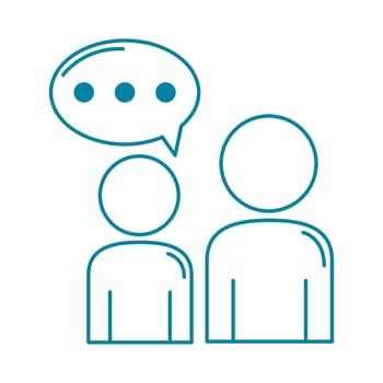 happy friendship day celebration people talking dialogue line style icon vector
