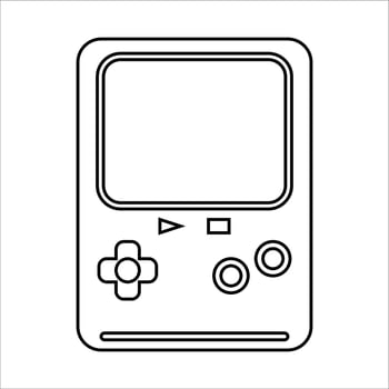 simple gameboy icon vector