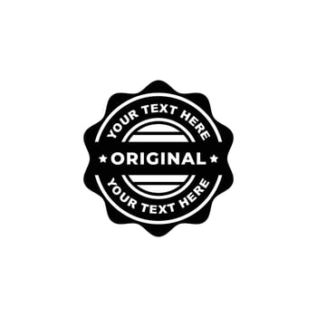 Original stamp seal icon vector illustration