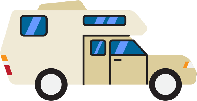camping car outline drawing png