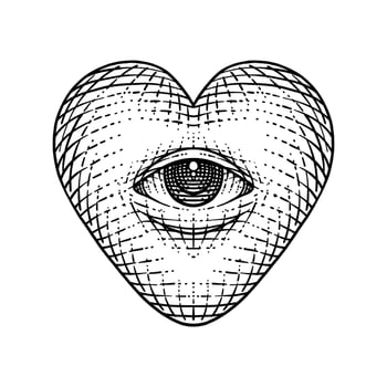 Eyes of the heart vector