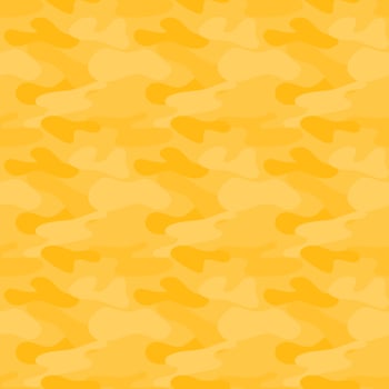 Fashion camouflage pattern, bright orange and yellow color, flat seamless pattern. vector