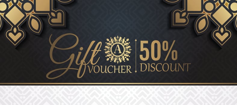 Menu restaurant luxury gift voucher design template vector