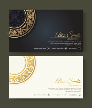 Luxury mandala decorative card in gold color vector