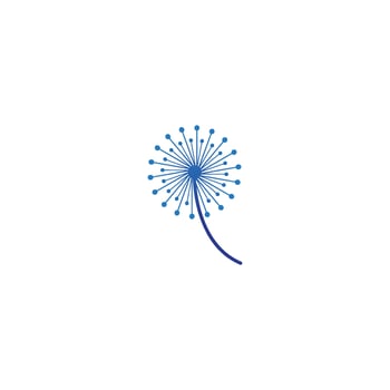 Dandelion flower  logo vector