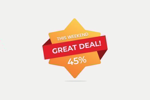 This weekend great deal sale offer vector