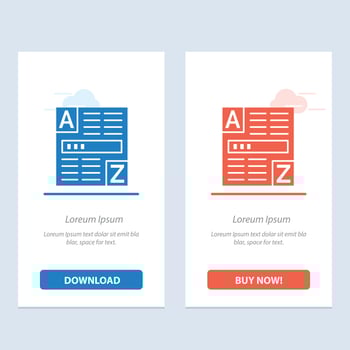 Browser Web Code Internet  Blue and Red Download and Buy Now web Widget Card Template vector