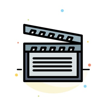 American Movies Video Usa Abstract Flat Color Icon Template vector