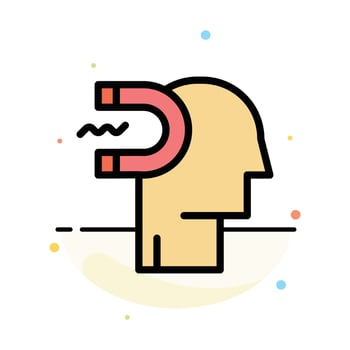 Power Influence Engagement Human Influence Lead Abstract Flat Color Icon Template vector