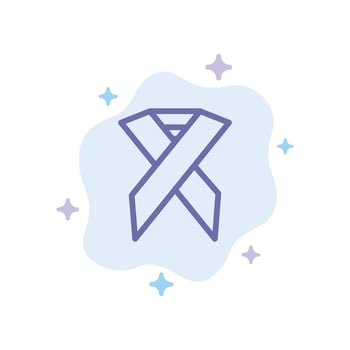 Ribbon Aids Health Solidarity Blue Icon on Abstract Cloud Background vector