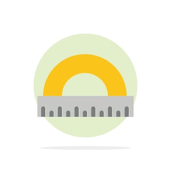 Angle Construction Measure Ruler Scale Abstract Circle Background Flat color Icon vector