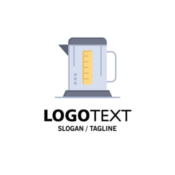Boiler Coffee Machine Hotel Business Logo Template Flat Color vector