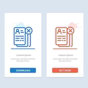 Business Career Cv Job Resume  Blue and Red Download and Buy Now web Widget Card Template vector
