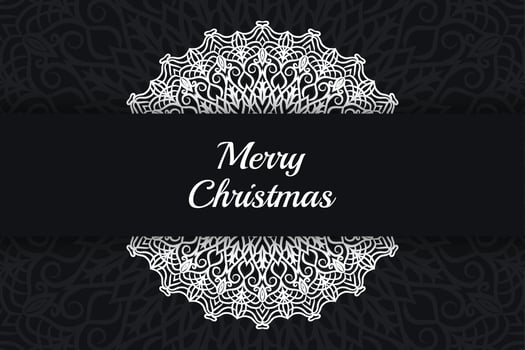 Christmas luxury mandala design background free vector