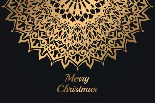 Christmas luxury mandala design background free vector