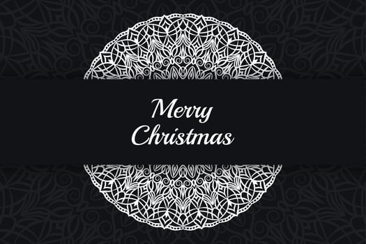 Christmas luxury mandala design background free vector