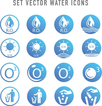 water icon set vector illustration.