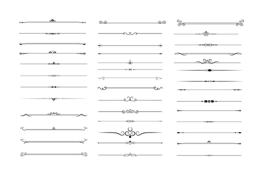 Set of Divider Book Page vector