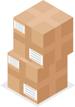 stack of packaging delivery png