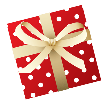 Red gift box and gold ribbon. Chirstmas and happy new year decor. png