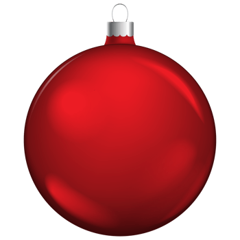 Red christmas balls object for decoration. png
