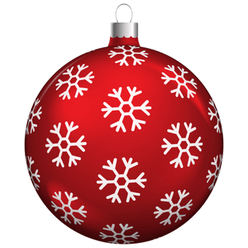 Red christmas balls object for decoration. png