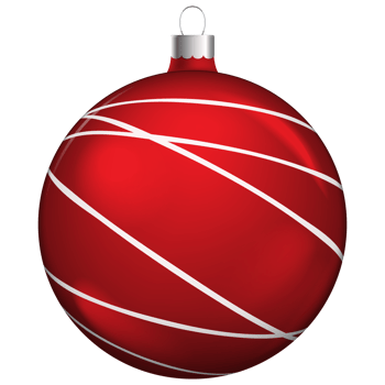 Red christmas balls object for decoration. png