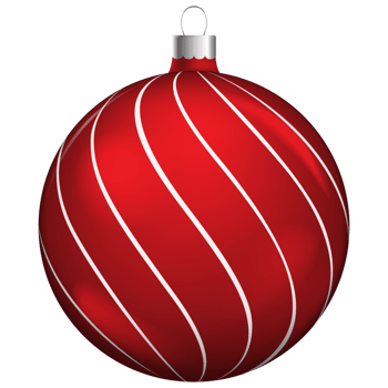 Red christmas balls object for decoration. png
