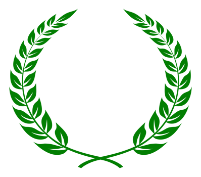 Laurel wreath,  a Symbol of the winner. Wheat ears or rice Sign Silhouette for Logo, Apps, Website, Pictogram, Art Illustration or Graphic Design Element. Format in PNG