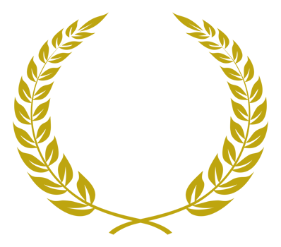 Laurel wreath,  a Symbol of the winner. Wheat ears or rice Sign Silhouette for Logo, Apps, Website, Pictogram, Art Illustration or Graphic Design Element. Format in PNG