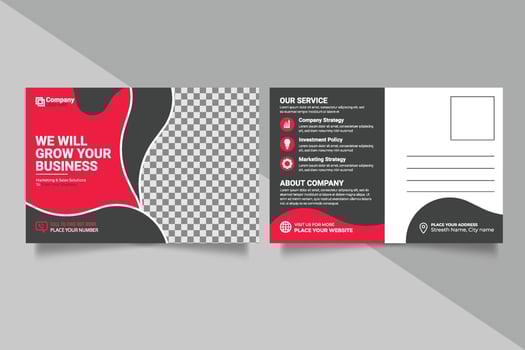 Corporate postcard design template. amazing and modern postcard design. Postcard design template. Postcard real estate, business postcard, postcard vector