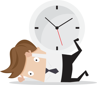 businessman under clock png
