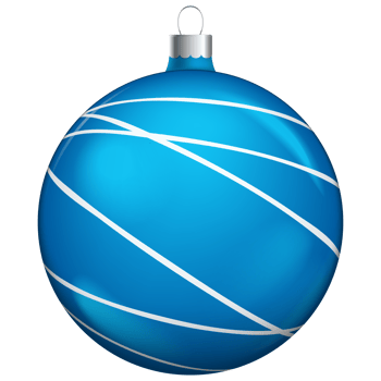 Blue christmas balls decoration isolated on white background. png