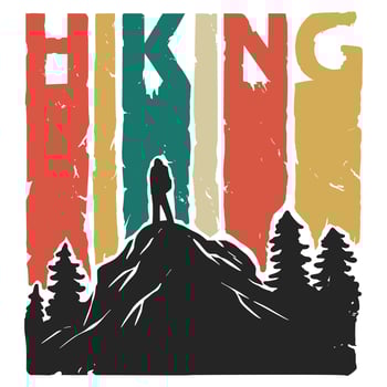 Hiking Hand drawn vector