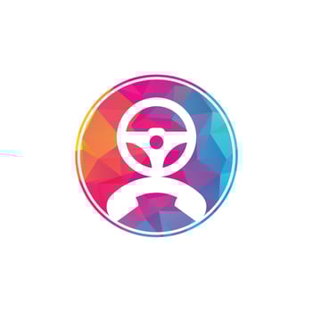 Drive call vector logo design. Steering wheel and phone symbol or icon.