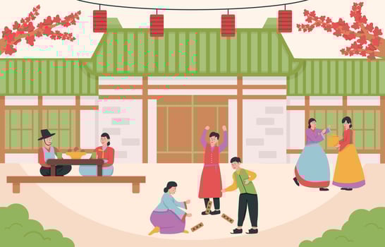 Korea New Year Concept vector