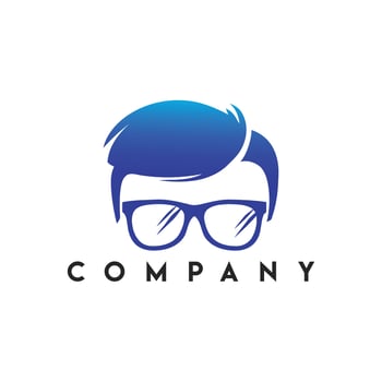 Oldie Look Logo, hairstyle logo vector