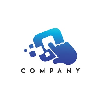Action Touch Logo, Hand Cursor logo concept. Digital Touch logo vector