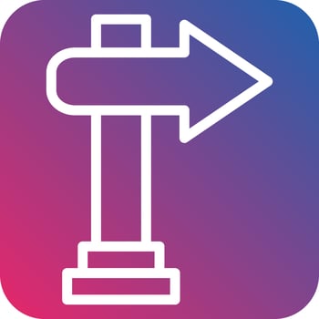 Signboard Right Icon Style vector
