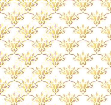 Luxury white ornament pattern design background vector