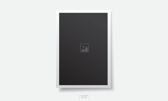 Empty photo frame background on white. Vector. vector