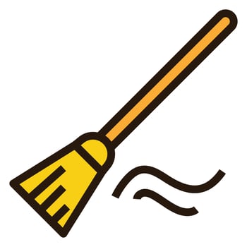 broom clip art icon vector