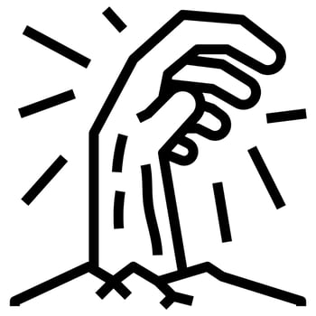 claw hand ghost zombie halloween clip art icon vector