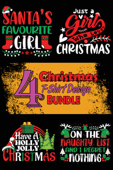 Christmas T-Shirt Design Bundle with Christmas tree and Christmas pattern for Christmas Celebration. Good for Greeting cards, t-shirts, mugs, and gifts. For Men, Women, and Baby clothes vector