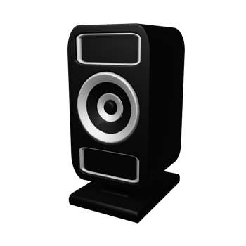 Speaker 3D Icon in Black, perfect for adding elements to your design png