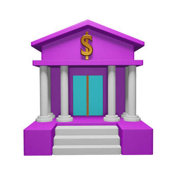 Bank 3D Purple Icon, Suitable to be used as an additional element in your design use png