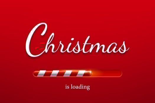 Christmas holiday celebration loading bar backdrop vector