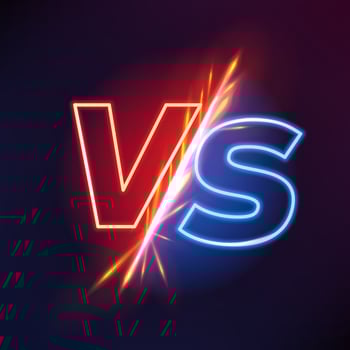 VS or versus sign, competition symbol vector