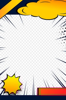 comic magazine book cover page design template vector